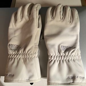 North Face women’s size M white gloves, like new